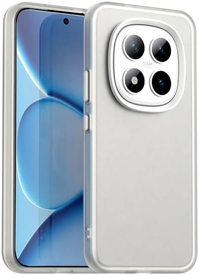 Hoesje geschikt voor Xiaomi Redmi Note 15 Pro 5G - Phonesta HardFrost Semi-Transparante Back Cover - Mat Wit