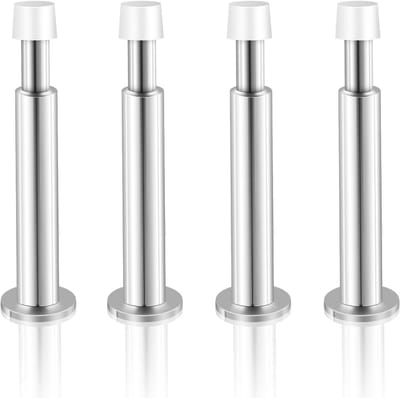 Verstelbare Deurstoppers (4 stuks) voor Plint en Muur - Zwaar en Rubberen Bumper Bescherming