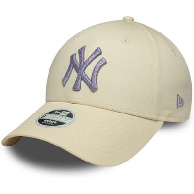 New Era Metallic Logo 9fortyâ® Dames Cap 60771737 - Kleur Off White - Maat 1SIZE