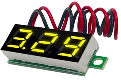 0,28Inch Voltmeter met display DC 4-30V - kleur Geel