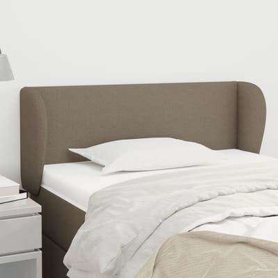 vidaXL - Hoofdbord - met - randen - 93x23x78/88 - cm - stof - taupe
