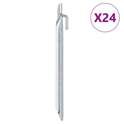 vidaXL - Tentharingen - 24 - st - V-vormig - Ø20 - mm - 24 - cm - gegalvaniseerd - staal