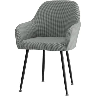 Verdikte Hoge Fauteuilhoes Maïskorrel Draaibare Kantoorstoelhoes Thuisgebruik Hotel Banket Eetkamerstoelhoes High-end Gevoel 48*43*40cm donkergrijze kleur