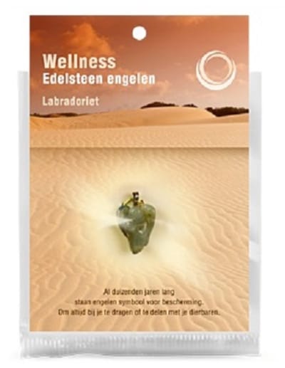 Engelen hanger + kaart Labradoriet