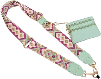 Crossbody Telefoonkoord met Ritsvak en Portemonnee – Handsfree Telefoon Lanyard, Smartphone Nekkoord & Schouderband voor Dames - Groen