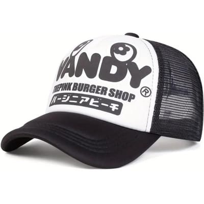 Eenvoudige Nieuwe Net Cap Vandy Japanse Bedrukte Mode Straat Hip Hop Hoed Buiten Vrije Tijd Dagelijkse Zonbescherming Hoed Unisex Baseballpet gray