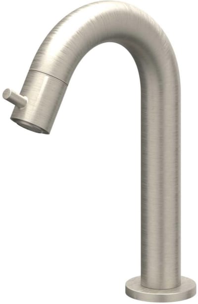 IVY Bond Fonteinkraan Gebogen - Opbouw - Laag - Geborsteld Nickel PVD
