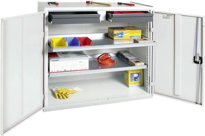 Stumpf gereedschap- en materiaalkast Serie 3000 lichtgrijs + 2 la...