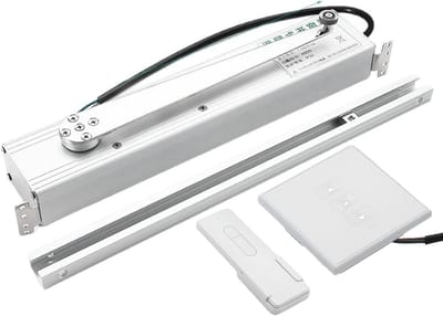 Automatische raamopener - Elektrische opener - Kas automatiseren - Afstandsbediening & schakelaar - 24V - Aluminiumkleur