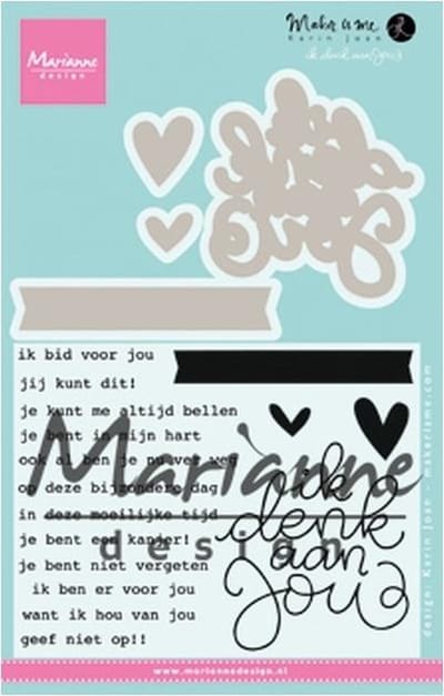 Stempel - Clear stamp - Karin Joan Kj1727 - Karin's Ik denk aan jou