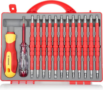 Professionele Isolatieschroevendraaierset van 12 Stuks met Dubbele Grip en Testpen voor Veilig Gebruik