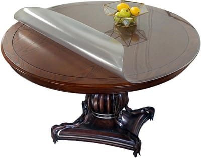 Ronde Tafelhoes - Bureau Onderlegger - Tafel Beschermen - 1.50 mm Dik - Dia. 100cm - Mat Transparant