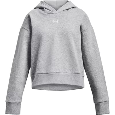 Under Armour UA Rival Fleece Hoodie Unisex Sporttrui - Grijs - Wit