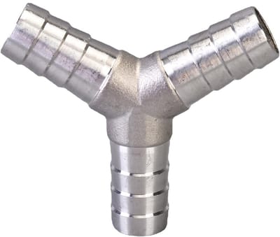 Dailygoods- Pijpconnector Y-vormig - 20 mm - Roestvrij Stalen Slangweerhaakadapter - 3-weg Fitting - Hard en Slijtvast - Corrosiebestendig - Slangfitting