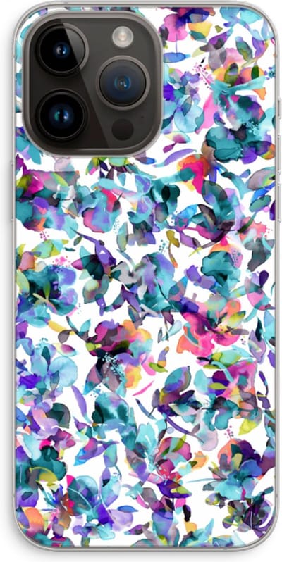 Case Company® - Hoesje geschikt voor iPhone 14 Pro Max hoesje - Hibiscus Flowers - Soft Cover Telefoonhoesje - Bescherming aan alle Kanten en Schermrand