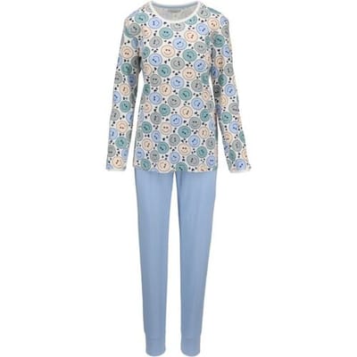 Katoenen dames pyjama fjord blauw Ringella - Blauw - Maat - 36