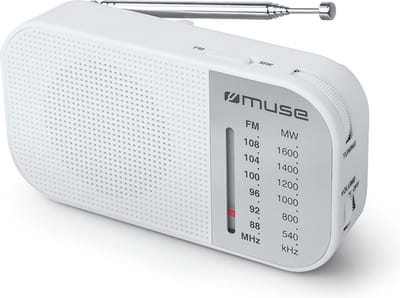 Muse M-025 RW - FM/MW - Wit