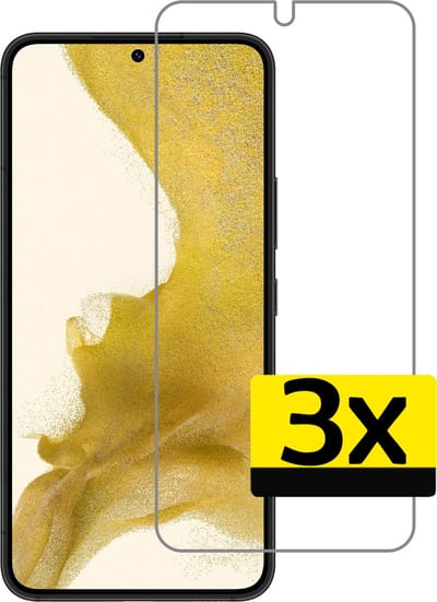 Screenprotector - Geschikt voor Samsung Galaxy S22 - 3 Stuks - Extra Sterk - Beschermglas - Gehard Glas - Tempered Glass - Screen Protector