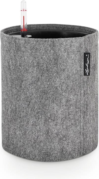 LECHUZA TRENDCOVER 23 VILT - Plantenbak - met uitneembare binnenbak - met bewateringssysteem - ALL-IN-ONE set met LECHUZA-PON - dark grey
