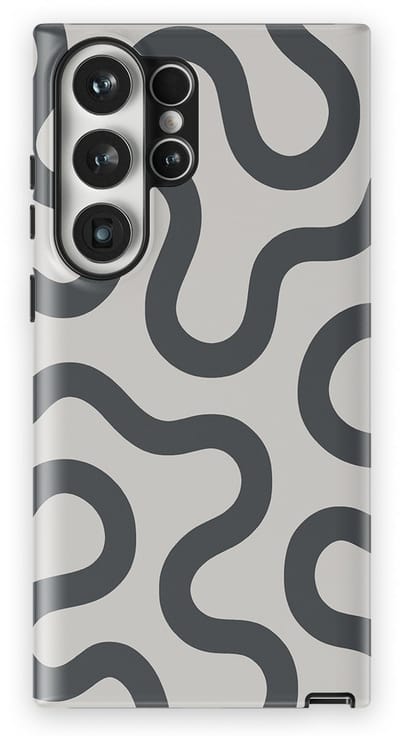 DripCase Motion Flow Tough Hoesje Samsung Galaxy S23 Ultra | Backcover met Mag | Trendy Design | Valbescherming | Graphite Glide