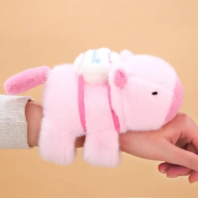 Klikkopers® - Capybara Knuffel - Gordijnhouderring - Armbanden Speelgoed - Polsbandjes - 18CM - Roze
