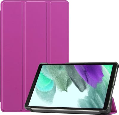 Hoesje Geschikt voor Samsung Galaxy Tab A7 Lite - Dun & Stevig - Trifold Bookcase - Hard Cover - Hardcover Book Case - Tablet Hoes - Paars