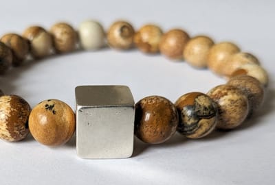 Picture-Jaspis-edelsteen-armband-maat-19-met-925-vierkant- zilveren-kraal