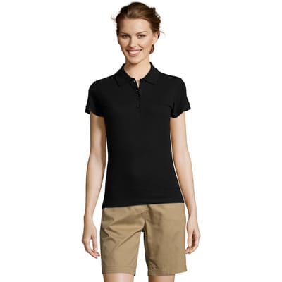 SOLS Dames/Dames People Poloshirt (Zwart)
