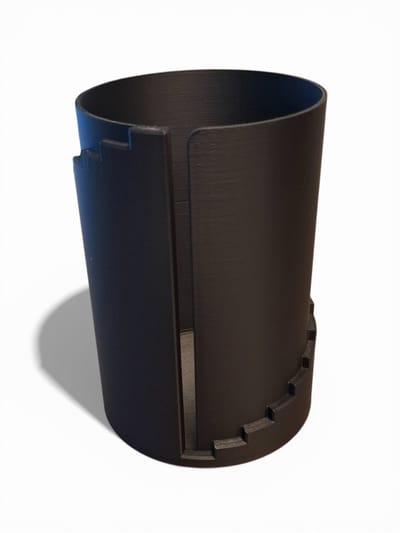 Design Keukenrolhouder – Duurzaam 3D Geprint – Biologisch Afbreekbaar – Modern Zwart