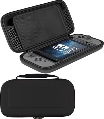 Hoes Geschikt voor Nintendo Switch Case Hoesje - Bescherm Hoes Geschikt voor Nintendo Switch Hoes Hard Cover - Zwart