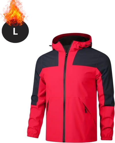 Nivard Windjas Voor Heren - Parka - Lente & Herfst - Jas - Volwassen - Windjack - Windbreaker - Rits - Rood - Maat L