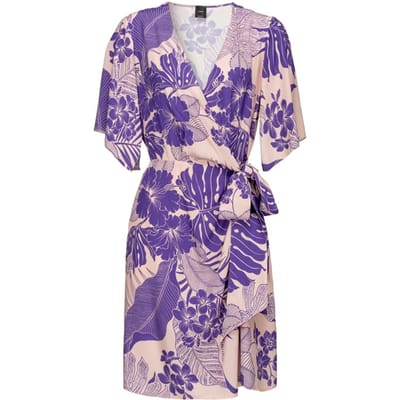 PINKO Accolto Abito Marocaine Stampa Tropical Nude/purple Size: 38 | Mini Dresses Outlet | Dames | Paars