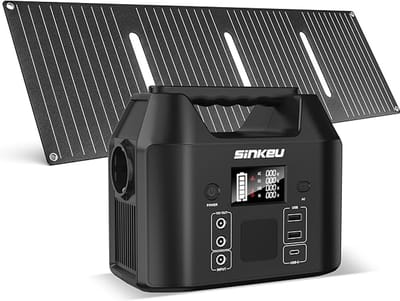Draagbaar Powerstation 96 Wh met Zonnepaneel – LiFePO4 30.000 mAh – 230V AC 150W – Met LCD & LED – Noodstroom voor Camping & Outdoor