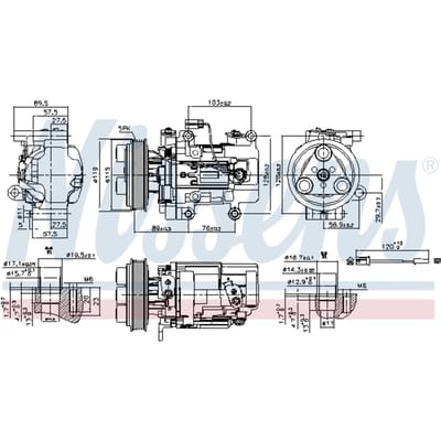 Compressor airconditioning NISSENS 89351