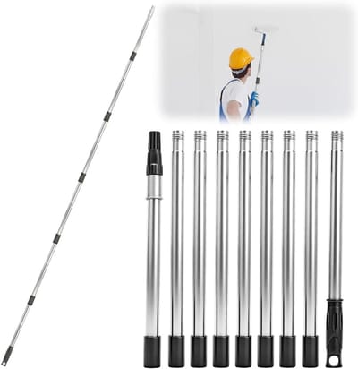 Dailygoods - Telescoop Verlengstang 3,6 m van Aluminium voor Verfroller en Reiniging