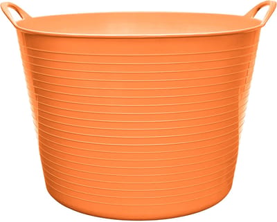 Garronda 42L flexibele kunststof kuip – Voederbak – Emmer – Tubtrug – Wasmand – Oranje - GD-STIC-ElasticBasket