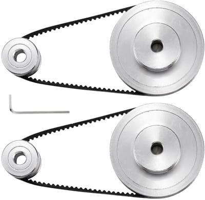 Synchronous Wheel met 20 Tanden en Aluminium Tandwiel voor 3D Printer en CNC Aandrijving, 200mm Lengte en 6mm Breedte