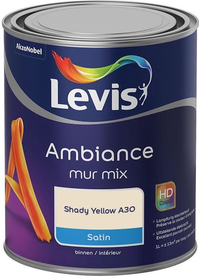 Levis - Ambiance Mur Satin Mix - Shady Yellow A30 - Mengverf - 1 L