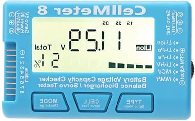 Digitale Batterij Tester - Spanningstester Meter - Batterij Controleren - Hoge Nauwkeurigheid - 2-8S - Zwart
