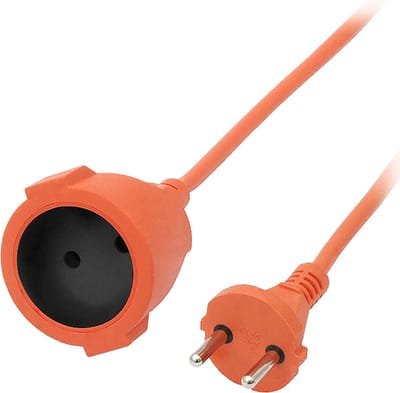 Verlengsnoer - 20 meter - 2 x 1mm² - Oranje