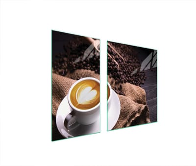 TMK ArtDeko - Snijplank - Koffie - 90x52 cm - Glazen Beschermplaat