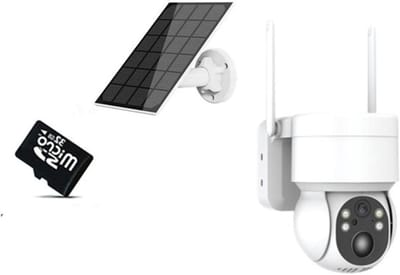 Beveiligingscamera - Solar Camera - Buiten Bewaken - PTZ Functie - 4MP HD - Wit