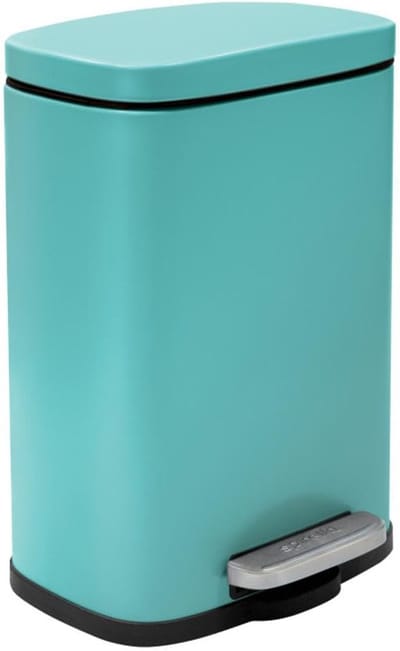 Pedaalemmer - Prullenbak - Badkamer - Stille sluiting - 5 Liter - Turquoise Blauw