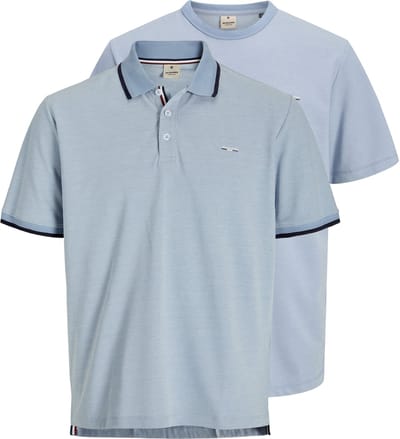 JACK&JONES PREMIUM - JPRBLUALVES SS TEE POLO 2PK SET MP Heren T-shirt