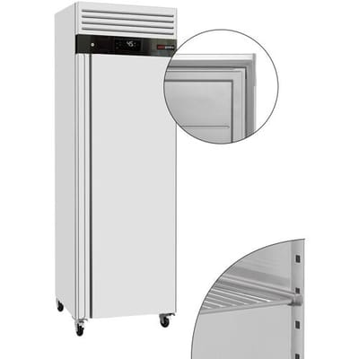 GGM Gastro Kühlschrank Edelstahl ECO - 600 Liter - mit 1 Tür - Innenseite der Tür aus Kunststoff