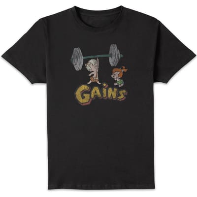 The Flintstones Bamm-Bamm Gains Distressed T-shirt - Zwart - S