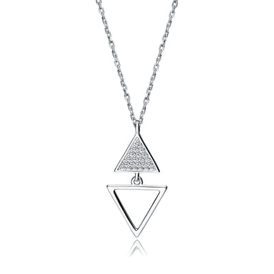 Zilveren Ketting met Zirkonia - Dames Ketting met Zirkonia - Zilver Ketting - Zilver 925 - Amona Jewelry