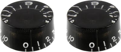 Allparts PK0130023 zwarte snelknoppen voor vintage gitaren - 2 stuks