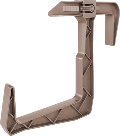 Form Plastic Balkon plantenbak ophang beugels - 1x - voor aan een railing - kunststof - beige - balustradehook