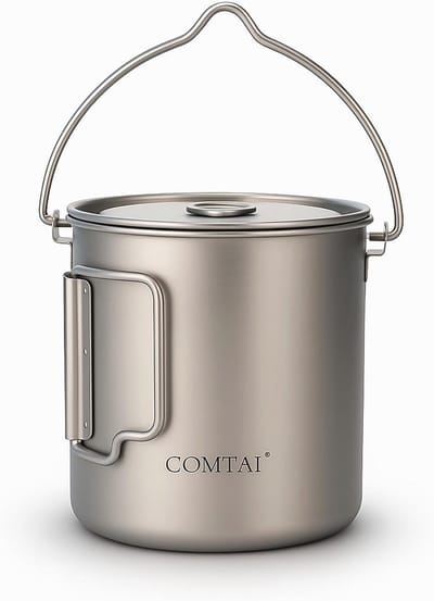 Lichte Titanium Camping Mok 750ml - Perfect voor Outdoor Koken en Wandelen